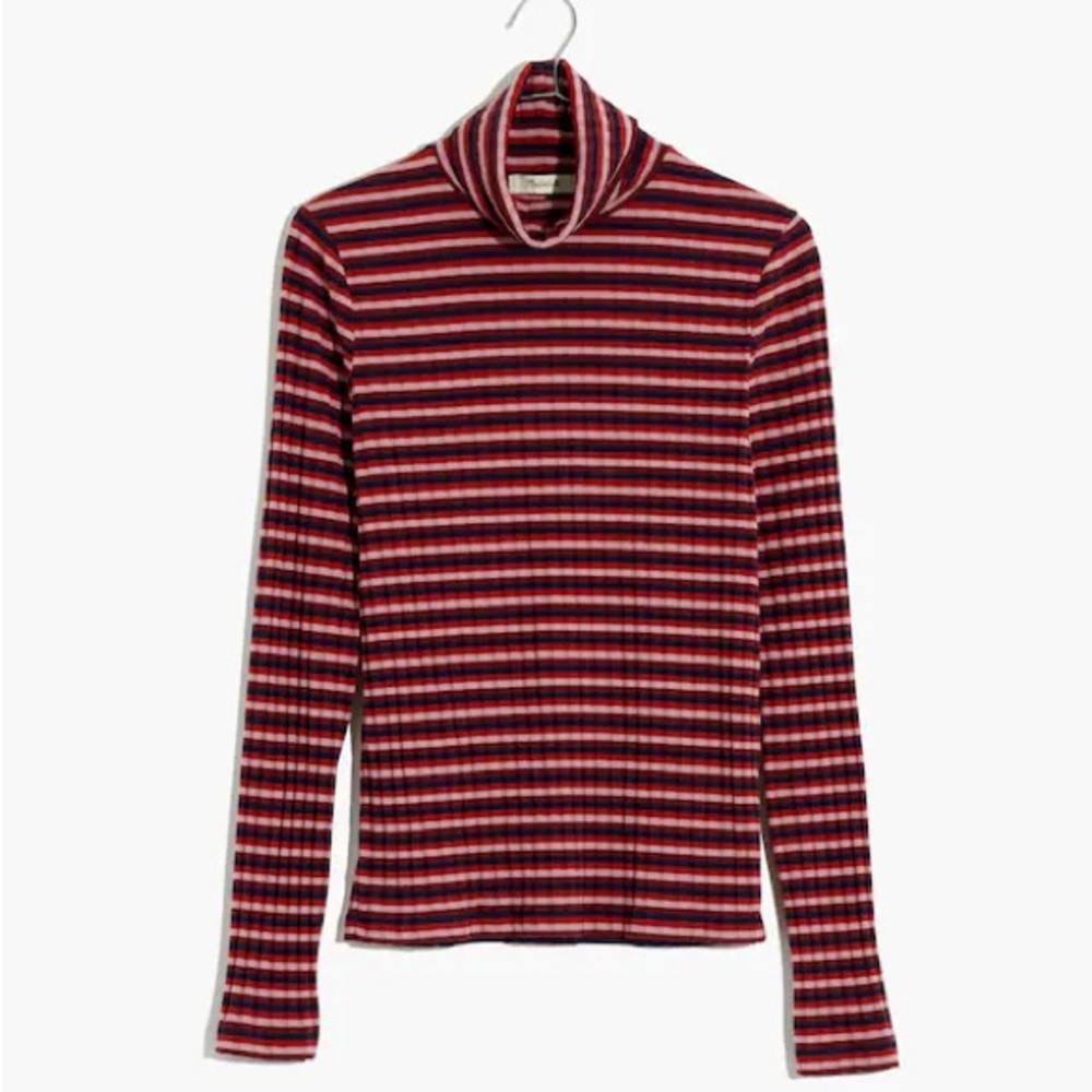 Madewell Multicolor Striped Turtleneck - 2X